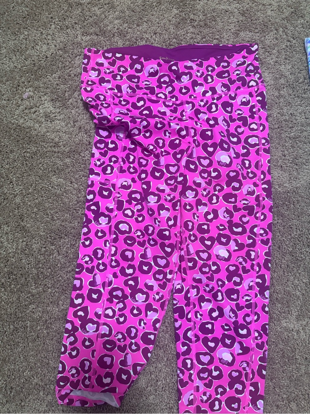 Lilly Pulitzer Hot Pink Gold-Lettered Athletic Top